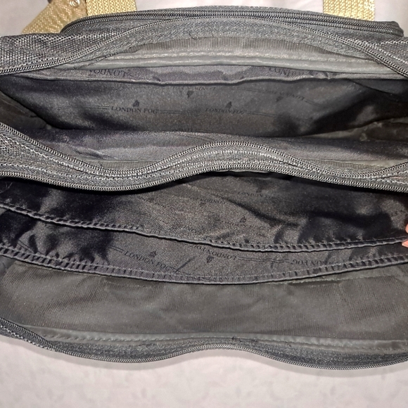 London Fog Ryka Briefcase/Laptop/Travel Bag 16x12 Expandable Blk. 11-Compartment - Picture 7 of 12